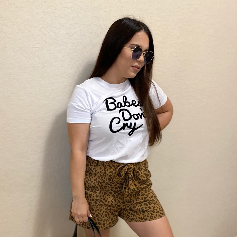 White graphic tee